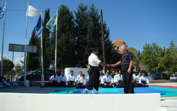13.10.2012 Cyprus Aikido Academy demonstration and honored Sensei Alecos Constantinou